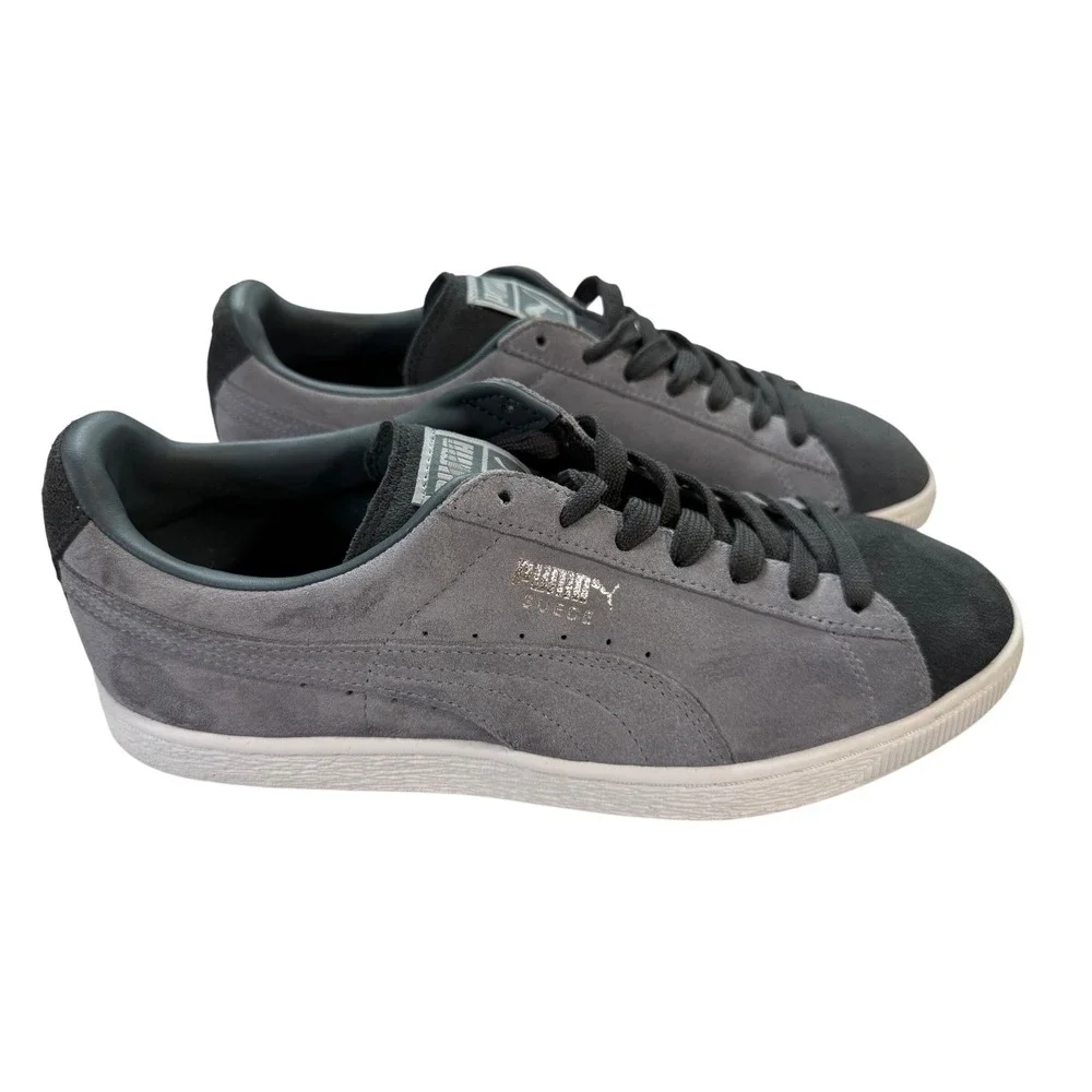 Puma Suede Classic Sneakers Mens 10.5 Grey‎ Excellent Low Top Suede 356568 54
